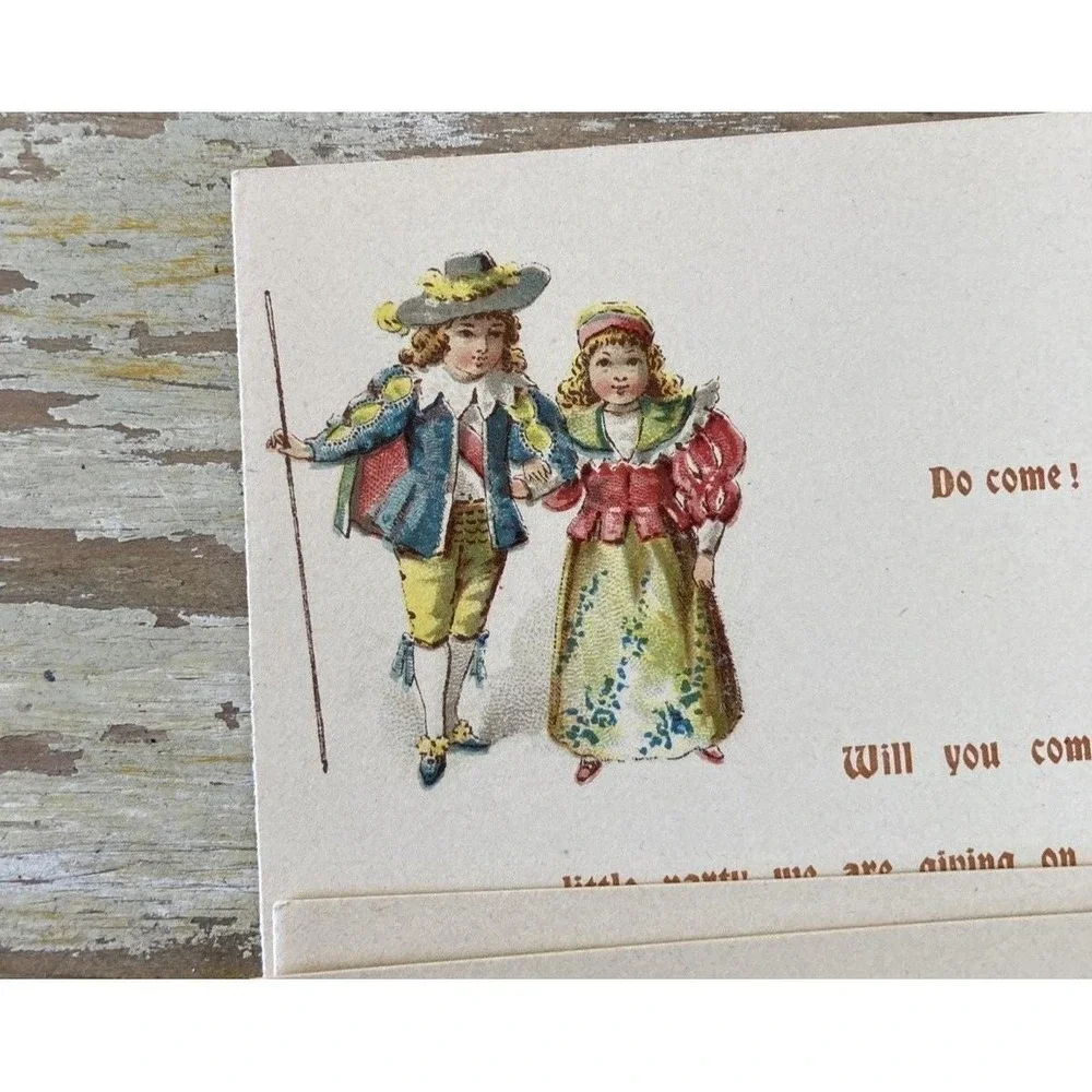 Antique Hurds Dainty Writing Paper For Little Folks stationery party invitations